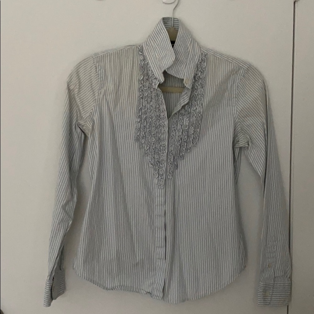 Blue Ruffle Ralph Lauren Button Down - Picture 1 of 6